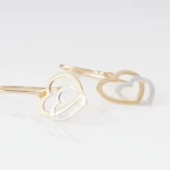 Boucles D'oreilles Pendantes Hedley Or Bicolore