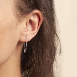 Boucles D'oreilles Pendantes Argent Leent