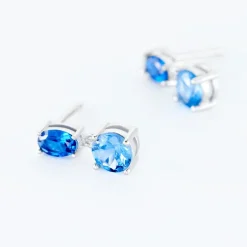 Boucles D'oreilles Pendantes Argent Blanc Brenna Oxydes De Zirconium
