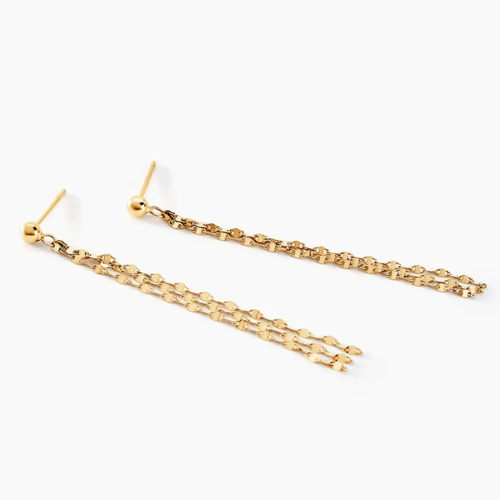 Boucles D'oreilles Pendantes Luminara Or Jaune