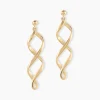 Boucles D'oreilles Pendantes Indi Plaqué Or Jaune