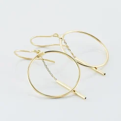 Boucles D'oreilles Pendantes Tila Or Jaune