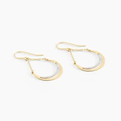 Boucles D'oreilles Pendantes Nuada Or Bicolore