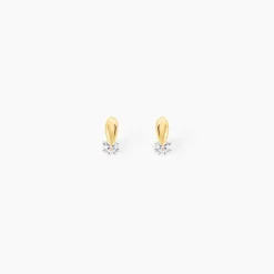 Boucles D'oreilles Pendantes Clementa Or Jaune Oxyde De Zirconium