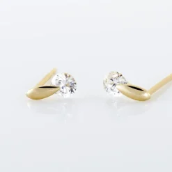 Boucles D'oreilles Pendantes Clementa Or Jaune Oxyde De Zirconium