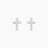 Boucles D'oreilles Puces Ashana Argent Blanc