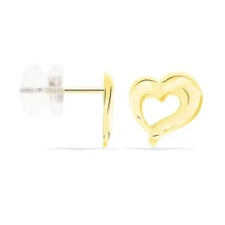Boucles D'oreilles Puces Anne-maudae Coeurs Or Jaune