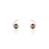 Boucles D'oreilles Puces Anais Or Blanc Perle De Culture Et Oxyde
