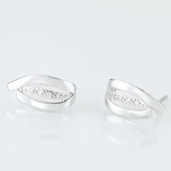 Boucles D'oreilles Puces Aelis Or Blanc Diamant