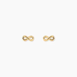 Boucles D'oreilles Puces Annie-francoise Infini Or Jaune