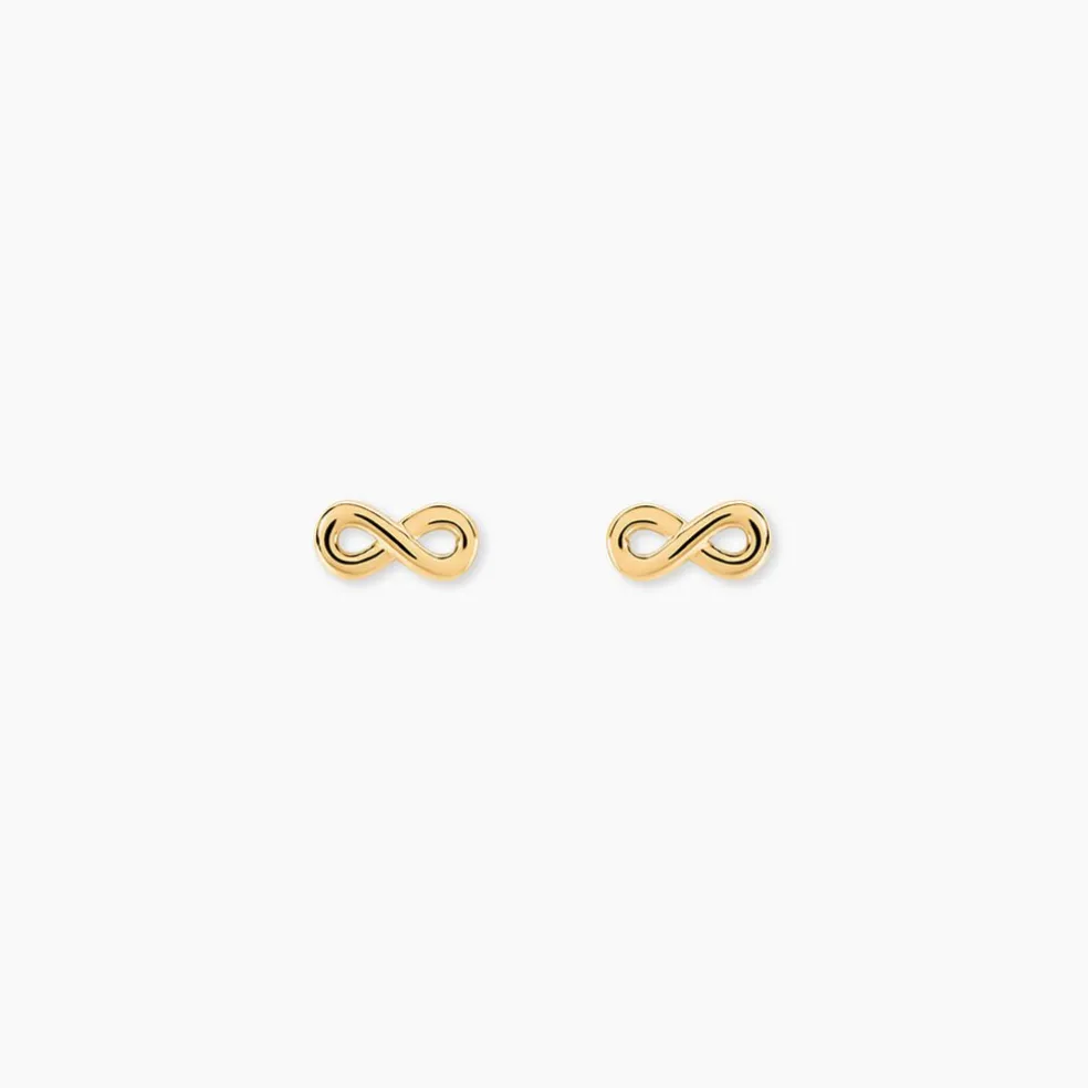 Boucles D'oreilles Puces Annie-francoise Infini Or Jaune