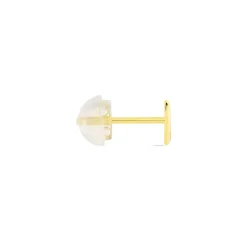 Boucles D'oreilles Puces Aricia Coeur Or Jaune