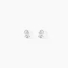 Boucles D'oreilles Puces Amani Argent Blanc Oxyde De Zirconium