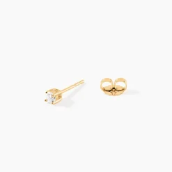 Boucles D'Oreilles Puces Aphrodite Or Jaune Diamant