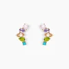 Boucles D'oreilles Puces Archelaus Or Jaune Oxyde De Zirconium