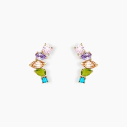 Boucles D'oreilles Puces Archelaus Or Jaune Oxyde De Zirconium