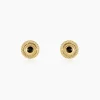Boucles D'oreilles Puces Aghavni Plaque Or Jaune Agate