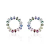 Boucles D'oreilles Puces Argent Blanc Ethem Oxydes Spinelles
