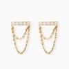 Boucles D'oreilles Puces Akilina Or Jaune Oxyde De Zirconium