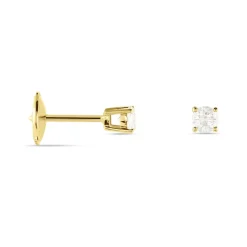 Boucles D'oreilles Puces Aphrodite Or Jaune Diamant