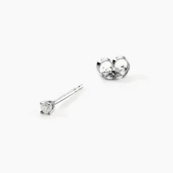 Boucles D'oreilles Puces Aphrodite Or Blanc Diamant
