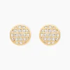 Boucles D'Oreilles Puces Adonijah Or Bicolore