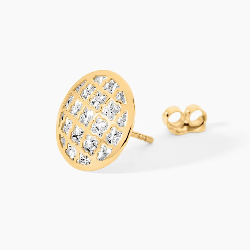 Boucles D'Oreilles Puces Adonijah Or Bicolore