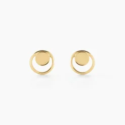 Boucles D'oreilles Puces Berangere Cercle 4 Or Jaune