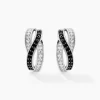 Boucles D'oreilles Puces Bethany Argent Blanc Oxyde De Zirconium