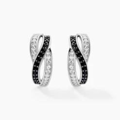 Boucles D'oreilles Puces Bethany Argent Blanc Oxyde De Zirconium