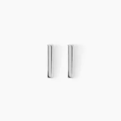 Boucles D'oreilles Puces Birati Argent Blanc