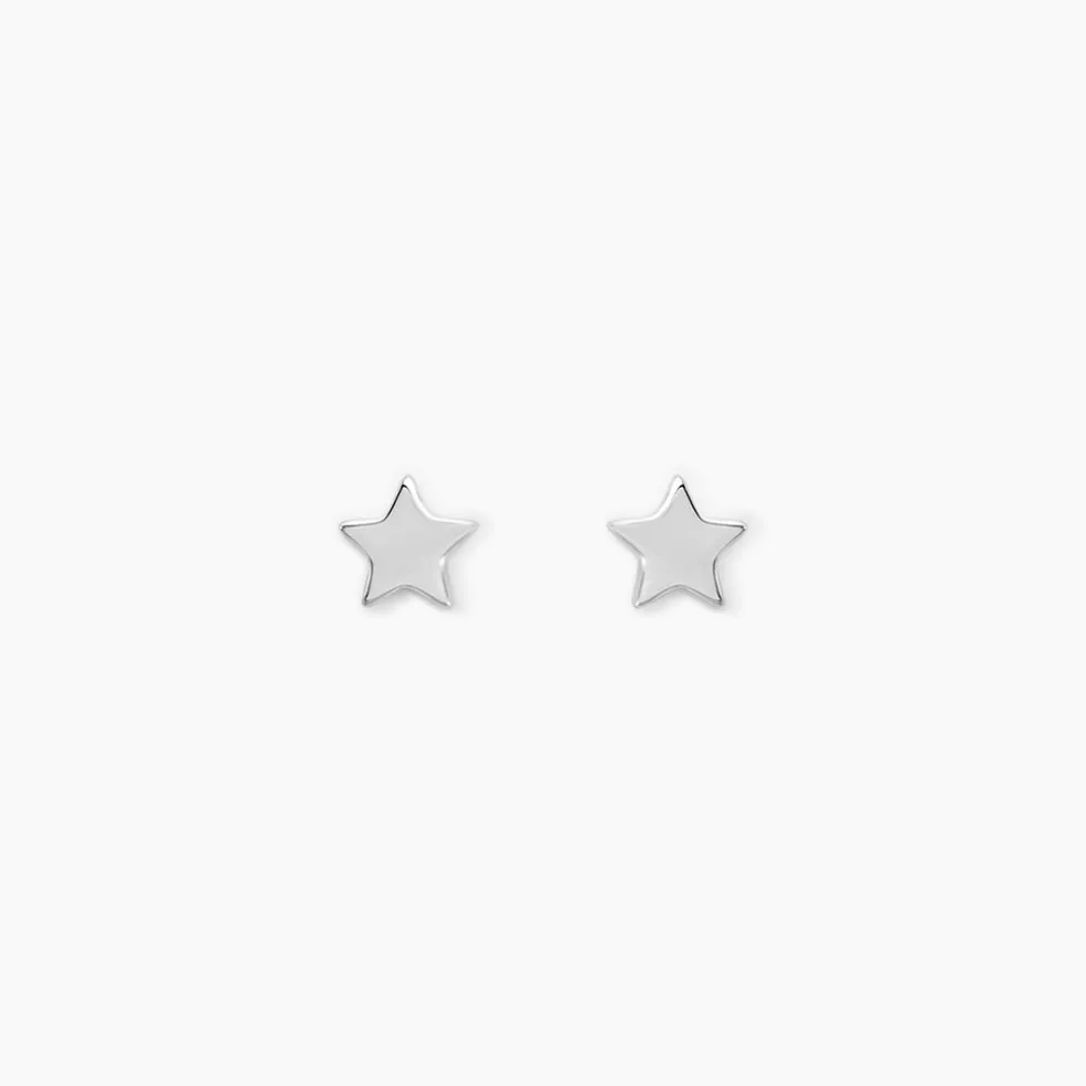 Boucles D'oreilles Puces Celesta Argent Blanc