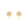 Boucles D'oreilles Puces Carmina Plaqué Or Jaune Oxyde De Zirconium