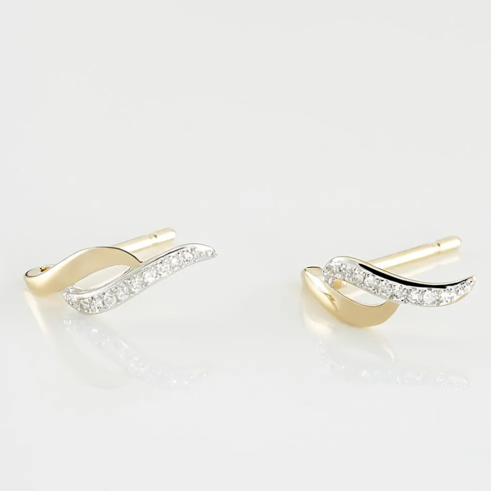 Boucles D'oreilles Puces Callum Or Jaune Diamant