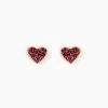 Boucles D'oreilles Puces Cerine Coeur Or Jaune