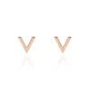 Boucles D'oreilles Puces Celene Or Rose