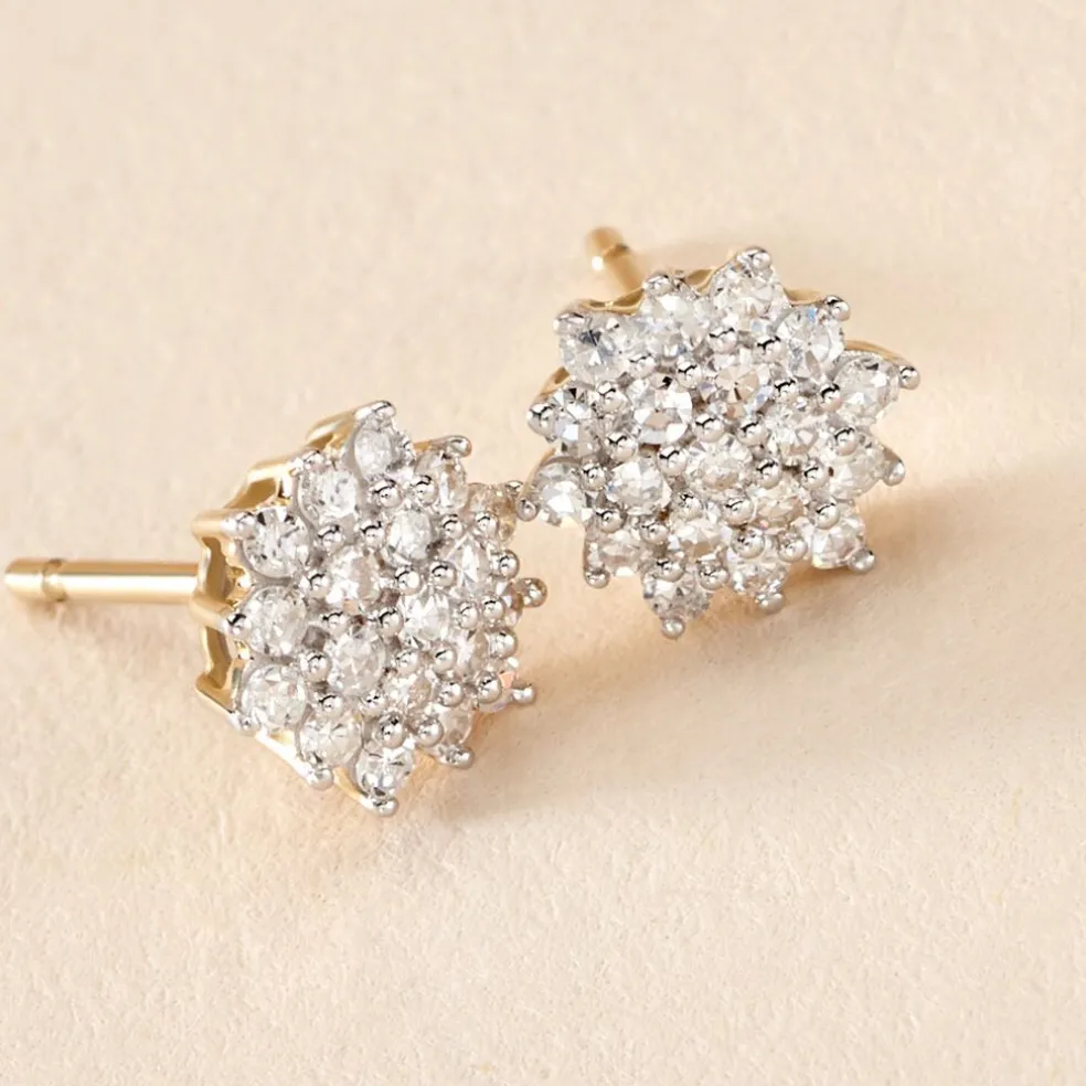 Boucles D'oreilles Puces Caliopee Or Jaune Diamant