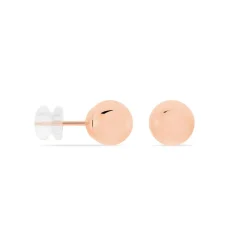 Boucles D'oreilles Puces Fidelia Boule Or Rose