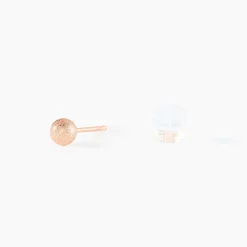 Boucles D'oreilles Puces Fidelia Boule Sablee Or Rose