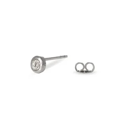 Boucles D'oreilles Puces Fatiana Or Blanc Diamant