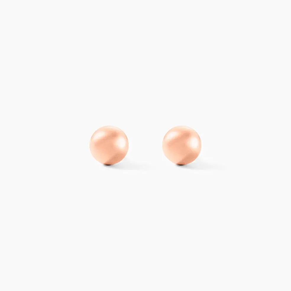 Boucles D'oreilles Puces Fidelia Boule Or Rose