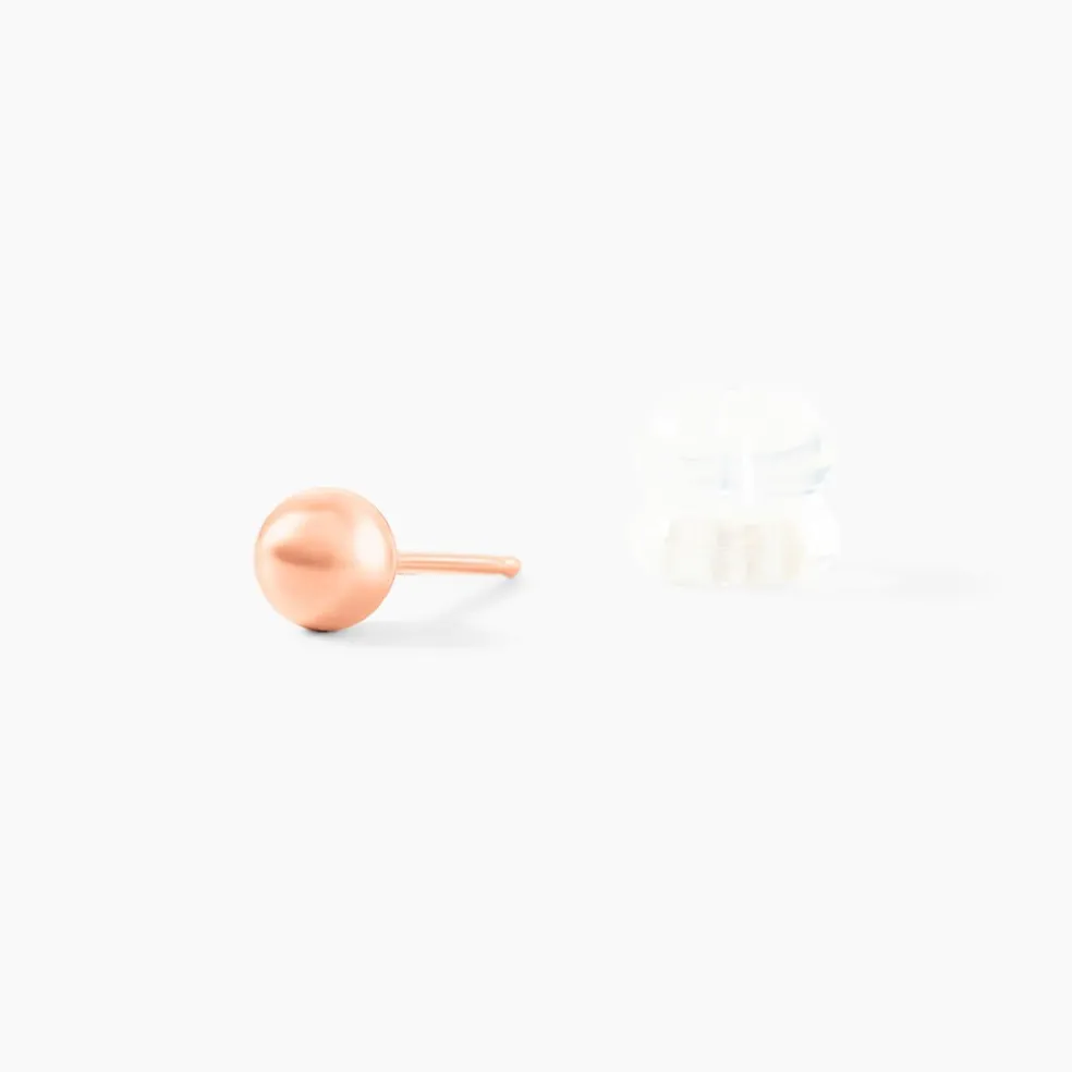 Boucles D'oreilles Puces Fidelia Boule Or Rose