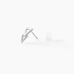 Boucles D'oreilles Puces Joy Or Blanc Diamant