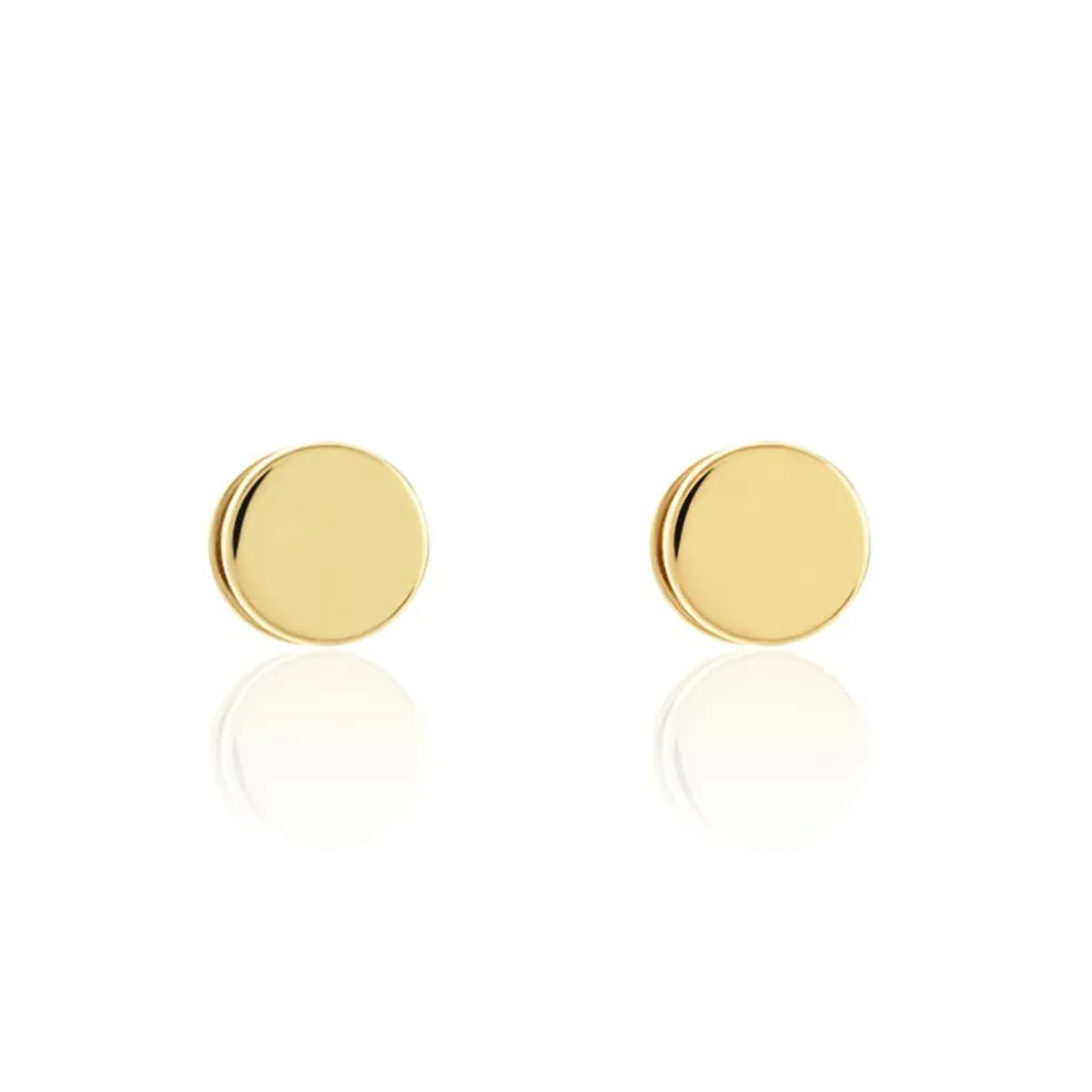 Boucles D'oreilles Puces Jourdan Eas Acier Doré