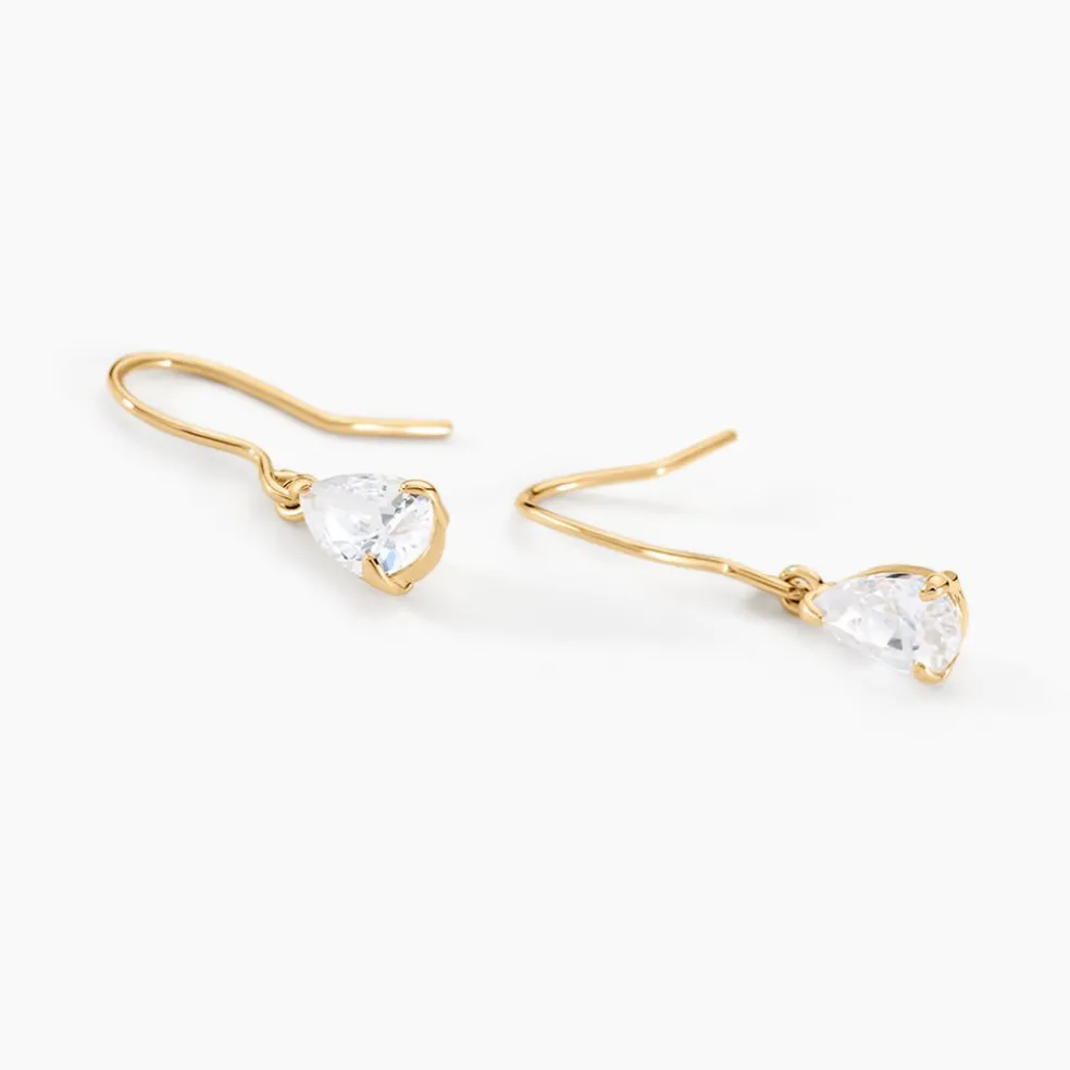 Boucles D'oreilles Puces Kalyne Or Jaune Oxyde De Zirconium