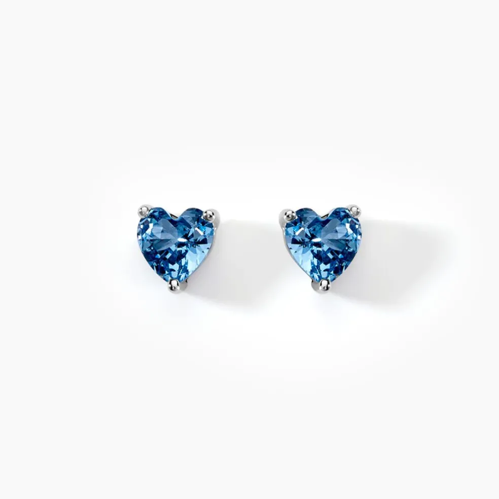 Boucles D'oreilles Puces Kelvyn Argent Blanc Oxyde De Zirconium