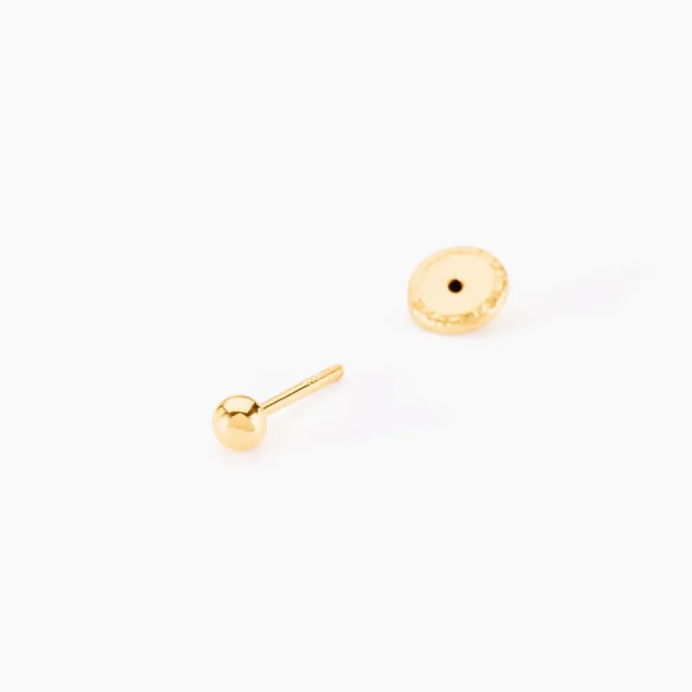 Boucles D'oreilles Puces Or Jaune Fidelia