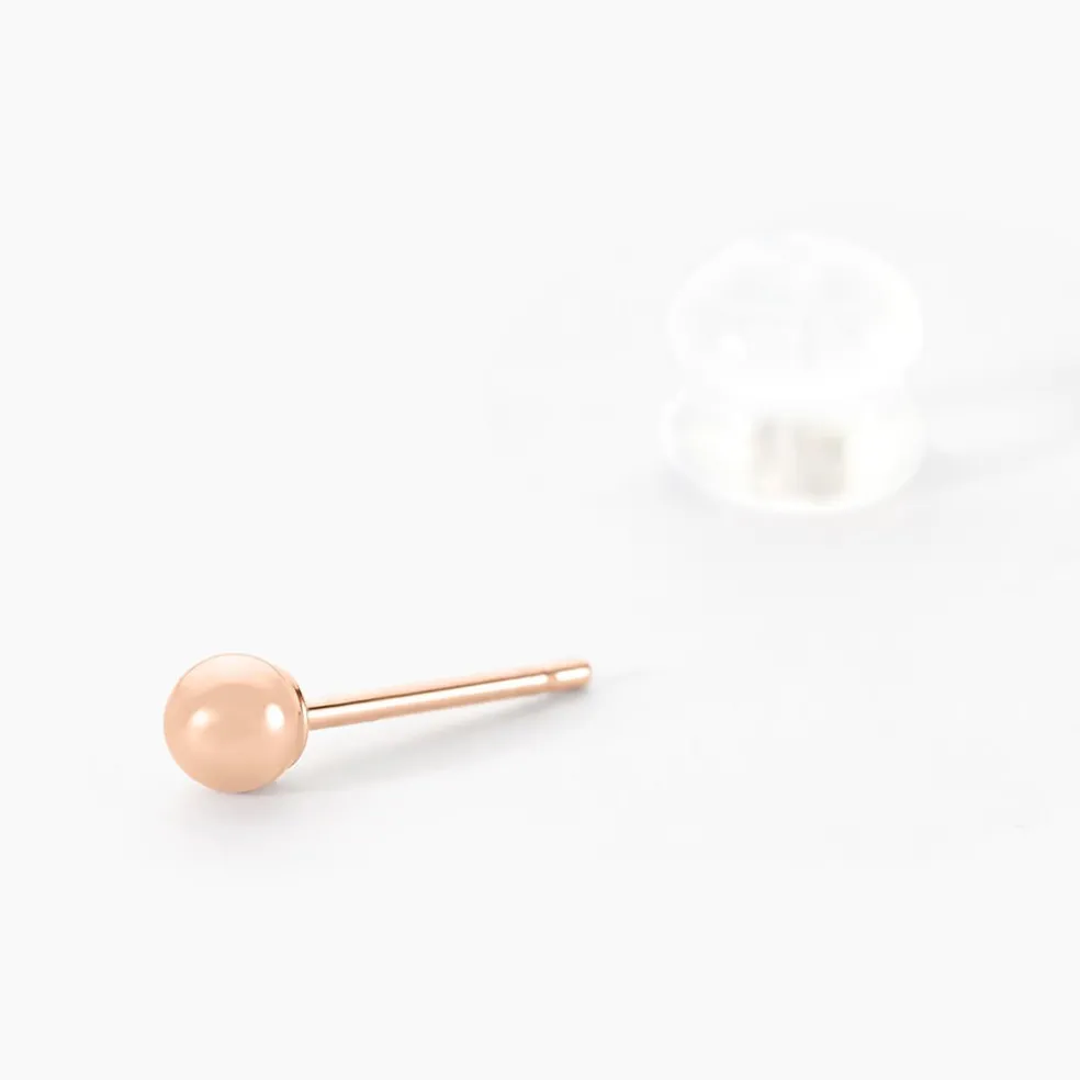 Boucles D'oreilles Puces Or Rose Fidelia