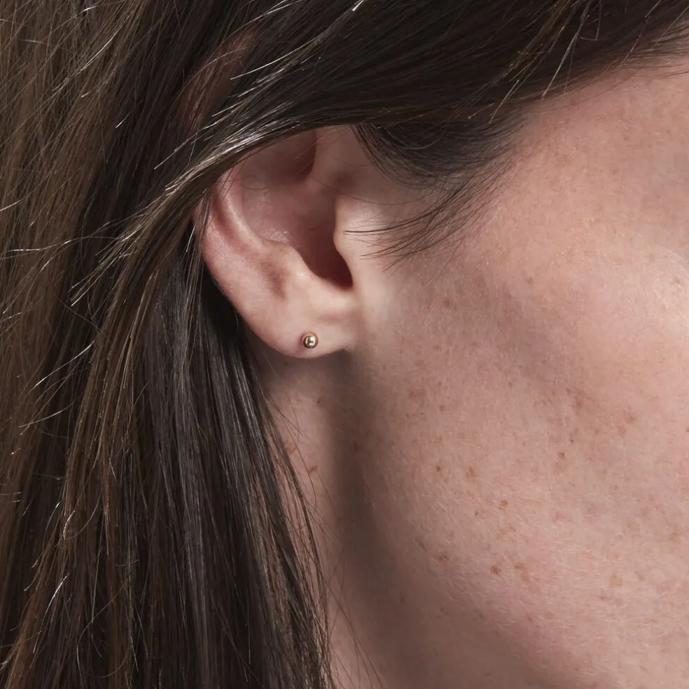 Boucles D'oreilles Puces Or Rose Fidelia