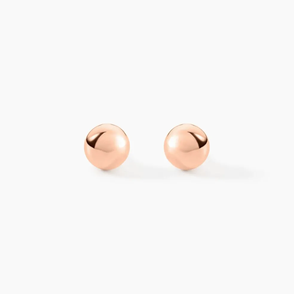 Boucles D'oreilles Puces Virgie Argent Rose